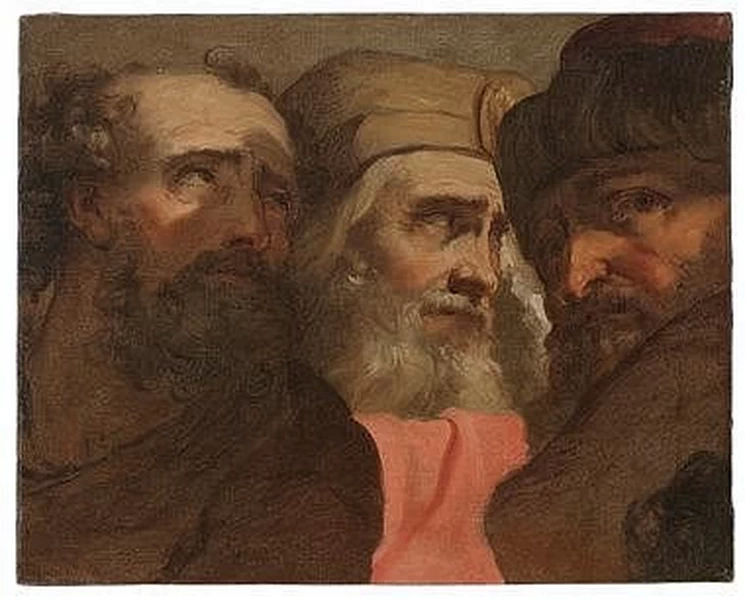 Uno studio di tre teste maschili